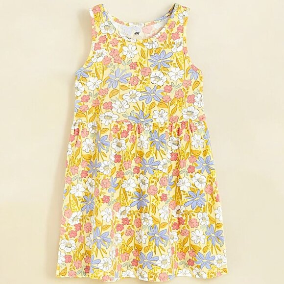 H&M Other - H&M Blue with White flowers Sleeveless dress 100% Cotton Airy & Sting free frock